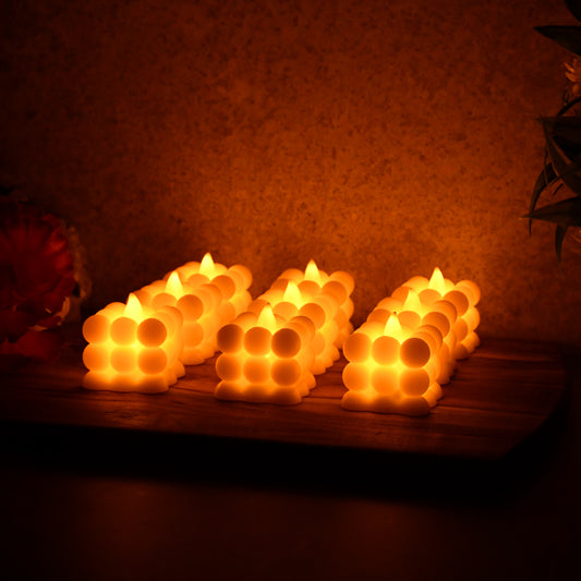 Decorative Led Bubble Candles (9 Pc Set)