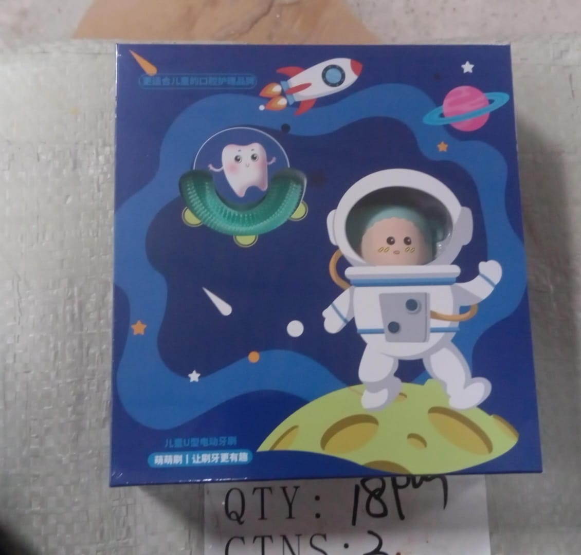 Electric Toothbrush With Light & Music, Kids U-Shaped 360° USB Rechargeable Plastic Automatic Toothbrush Portable Adjustable Cleaning Whitening Toothbrush with USB Charging Function Plastic + ABS for Kids