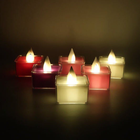 Led Flameless Decorative Tealight Candles - (6 Pc Set)