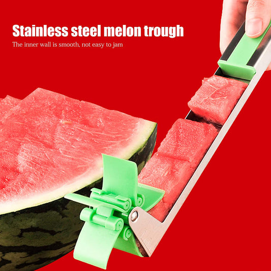 7160 Stainless Steel Washable Watermelon Cutter Windmill Slicer Cutter Peeler For Homesmart Kitchen Tool Easy To Use
