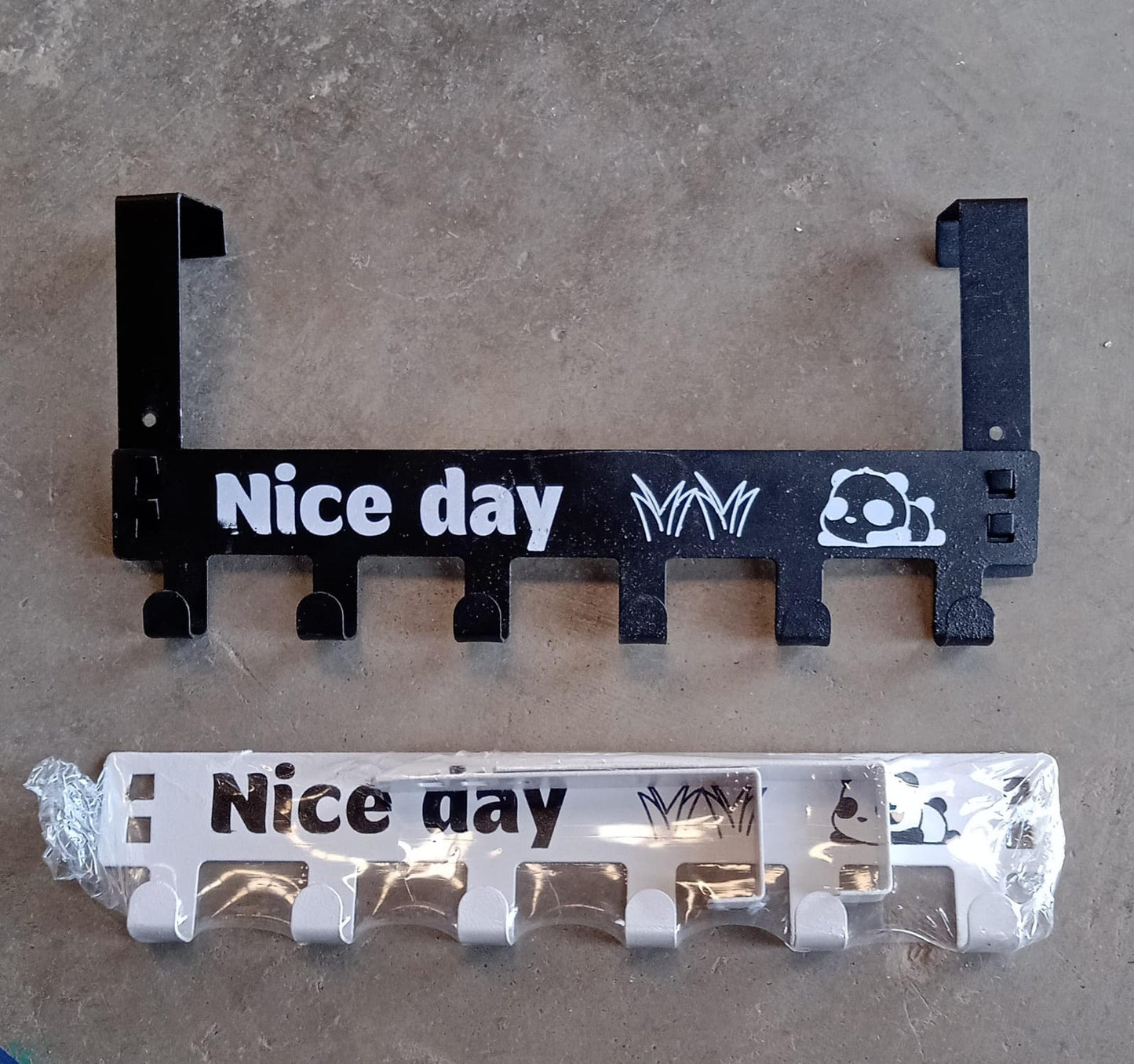 Heavy-Duty Carbon Steel Over Door Hook Rack for Towels & Coats (1 Pc, 6 Hooks)