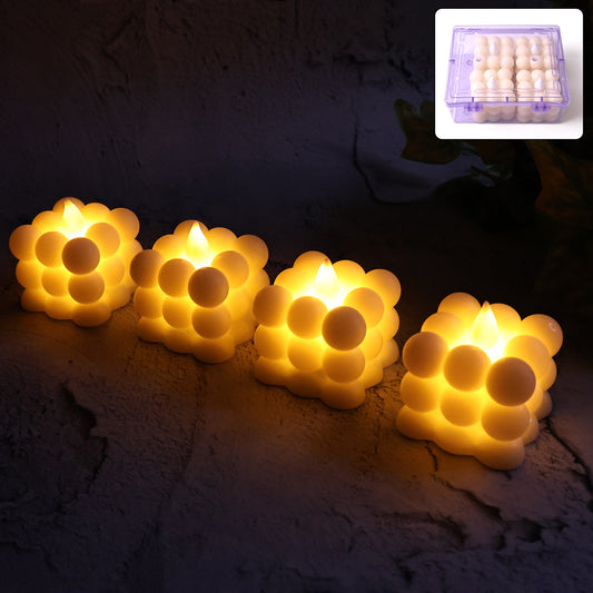 Decorative Led Bubble Candles (4 Pc Set)
