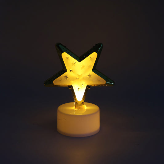 Decorative Star Shaped Flameless Led Candles (4 Pc)