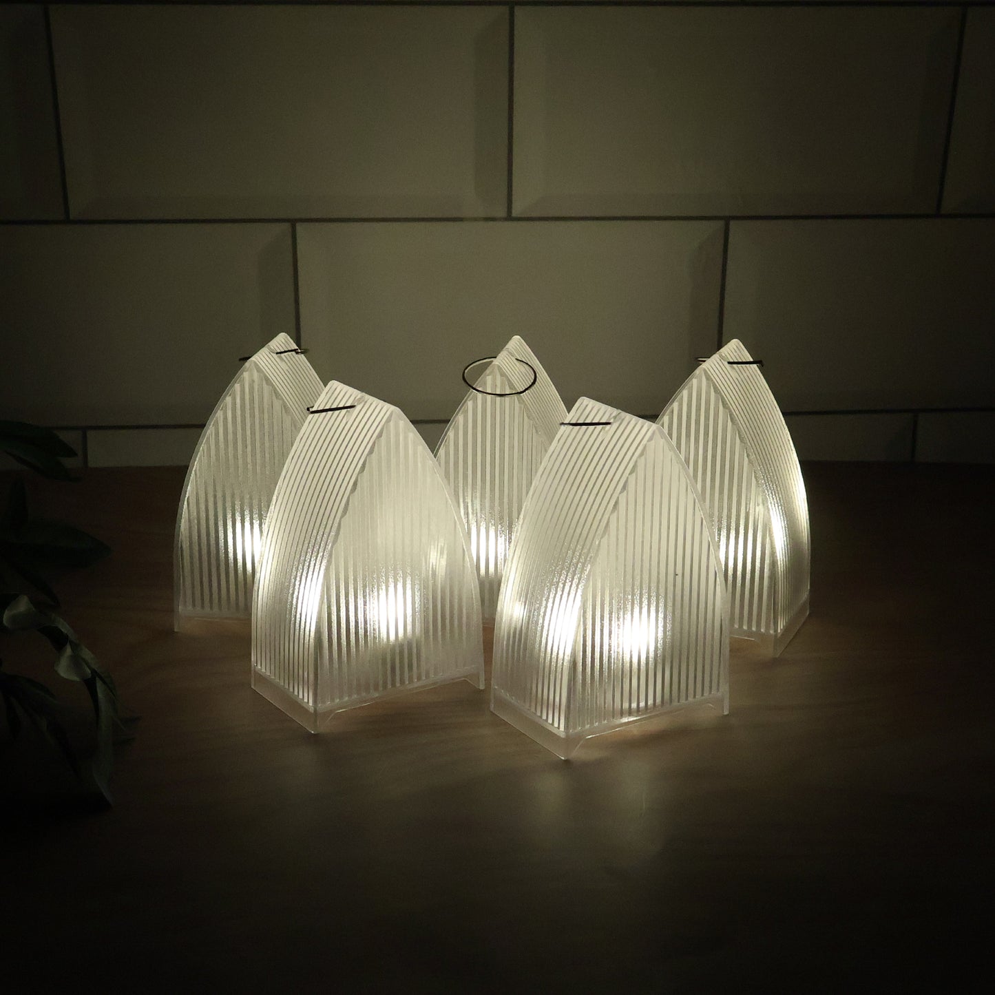 Led Flameless Decorative Lantern Lights - (5 Pc  Set)