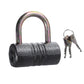 Heavy-Duty Iron Padlock – 82mm Black Spray Lock with Brass Core & 5 Keys, Waterproof & Anti-Theft