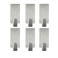 Self-adhesive wall hooks, pack of 6, heavy-duty.