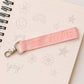 Fashion Keyring with Pink GIRL POWER Strap