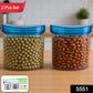 Air Tight & Unbreakable Kitchen Jar Set Food Storage Containers for Dry Fruits, Spices, Snacks, Pulses (2 Pcs Set)