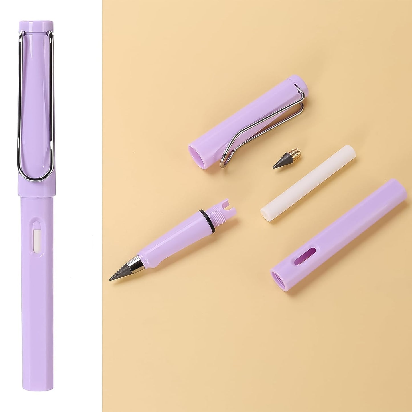 2In1 Everlasting Pencil Replaceable Head With Eraser (2 Pc / Mix Color)