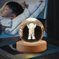 Moon 3D Crystal Ball Lamps with Base For Bedroom 3D Lamps (1 Pc)