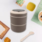 Ganesh Smart Stack 2-Layer Stainless Steel Leak-Proof Lunch Box for Office, School, Picnic