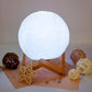 3D Moon Night Lamp with Stand (Color Box /  White & Yellow Light / 1 Pc)