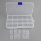 15-Grid Clear Plastic Jewelry Organizer Box with Dividers (1 Pc)