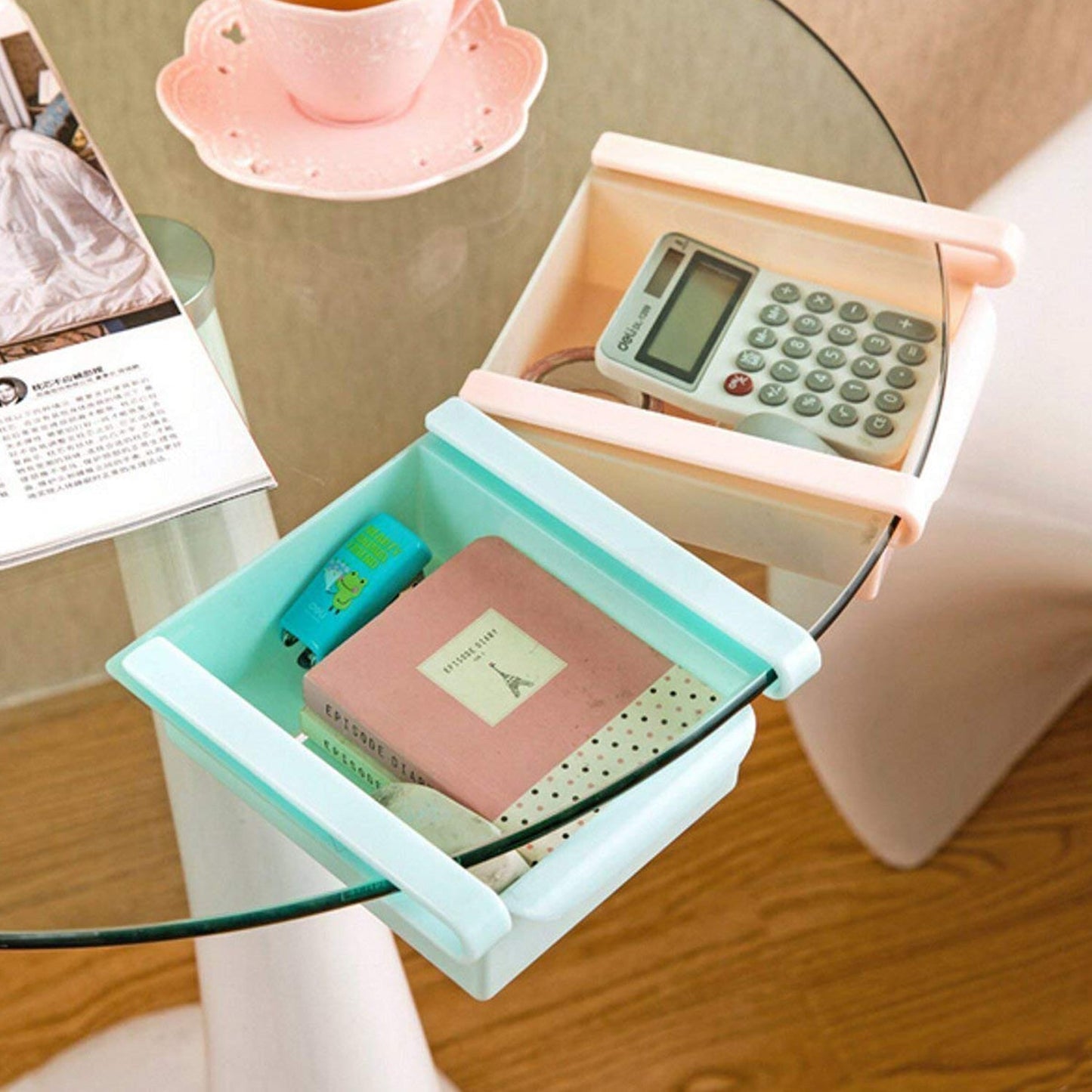 Adjustable Sliding Refrigerator Storage Basket (1 Pc)