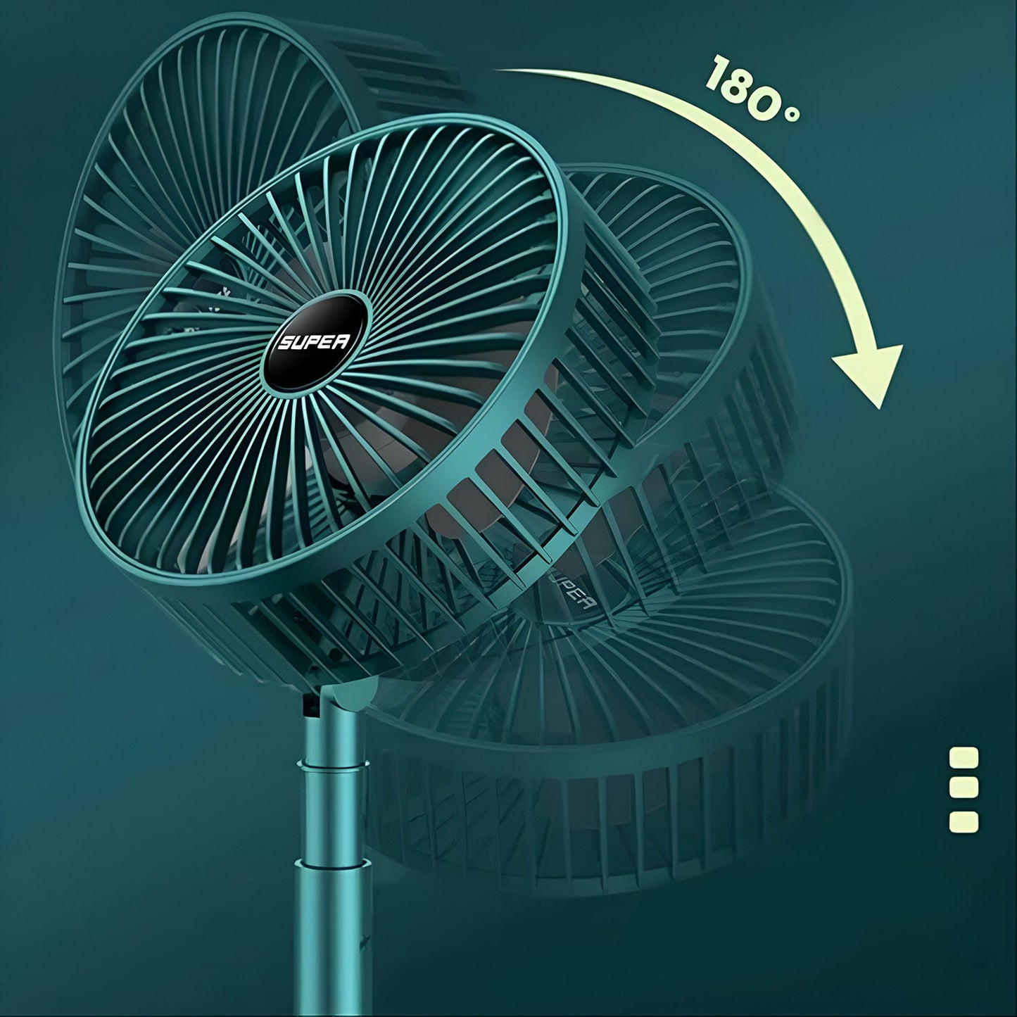 Adjustable Portable Desktop Fan - Telescopic Silent Personal Cooling for Office & Travel (Battery Not Include)