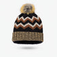 Winter Woolen Knitted Black Inside Fur Beanie Cap (1 Pc / Mix Design & Color)