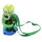 Cute Plastic Water Bottle with Strap & Stickers | Kids School Water Bottle with Straw (1 Pc)