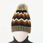 Winter Woolen Knitted Black Inside Fur Beanie Cap (1 Pc / Mix Design & Color)