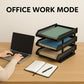 4-Layer Multifunctional File Rack with Drawers for Office Desk