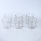 Glass Coffe & Tea Cup / Mug Enjoy Your Drink in Style, Water glass (6 pcs Set / 220 ML)