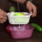 Basket strainer with handle for rinsing various food items