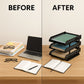 4-Layer Multifunctional File Rack with Drawers for Office Desk