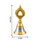 Brass and Steel Temple Ghanti (Pooja Bell) – Decorative Spiritual Accessory