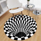 3D Space Round Carpet, Floor Mat Non-Woven Doormat (1 Pc / 78 Cm)