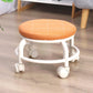 Roller Seat Stool Low Height Rolling  Plastic  Stool Multifunctional Small Household Movable Mini Stool Pulley Wheel Stool for Garage Home Library (1 Pc)