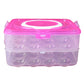 Double Layer 24 Grid Egg Storage Box for Egg Storage Container