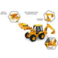 LALA Friction Powered JCB Style Backhoe Loader Construction Toy Truck for Kids (1 Pc)