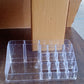 16 Compartment Cosmetic Makeup Jewellery Lipstick Storage Organiser Box, Cosmetic Storage Box Make-up Lipstick Organizer / Lipstick Holder Case  Transparent