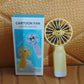 Cute Cartoon Handheld Fan with LED Light (1 Pc)