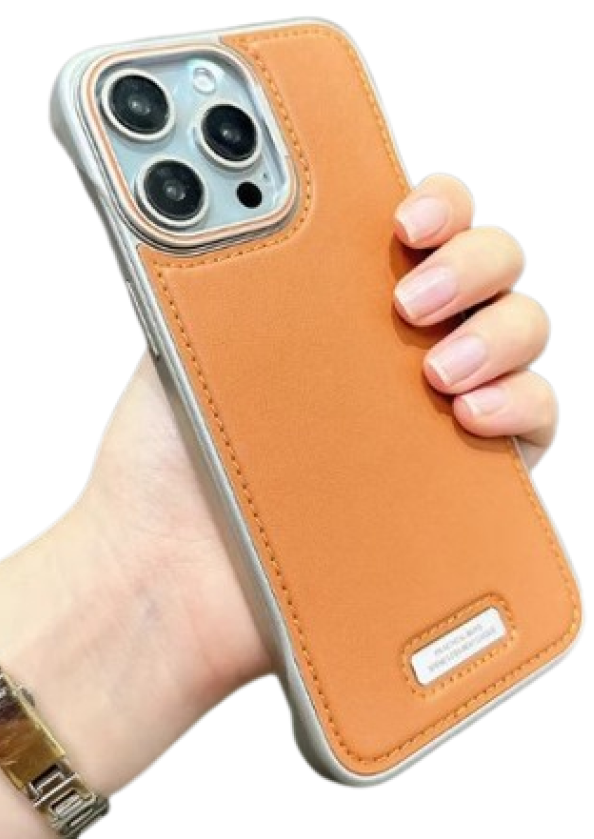 Leather with border Chrome