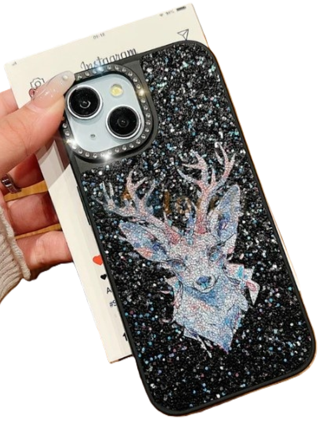 Cosmic Guardian Stardust Pattern Phone Case (white)