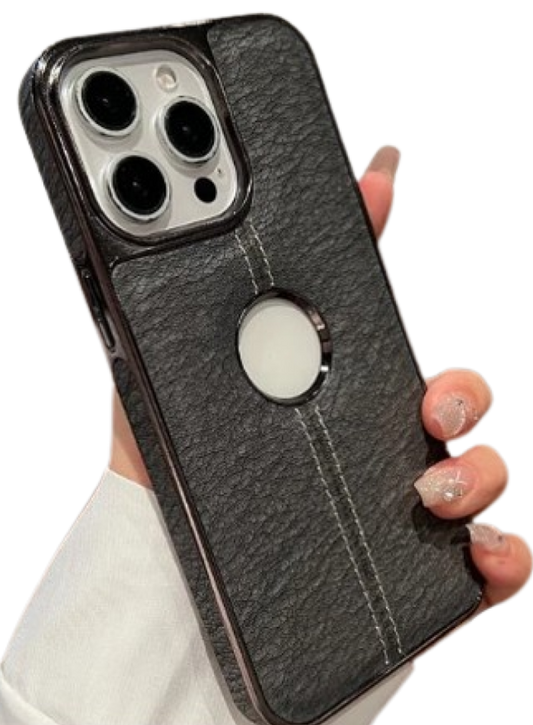 Leather Stich Logo design for 14 pro max (Grey)