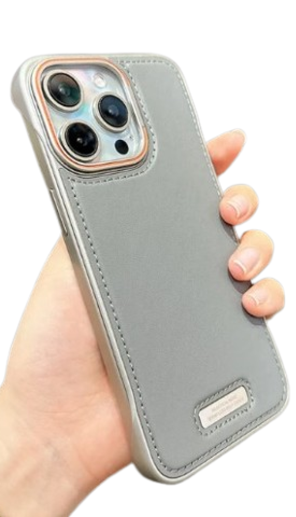 Leather with border Chrome