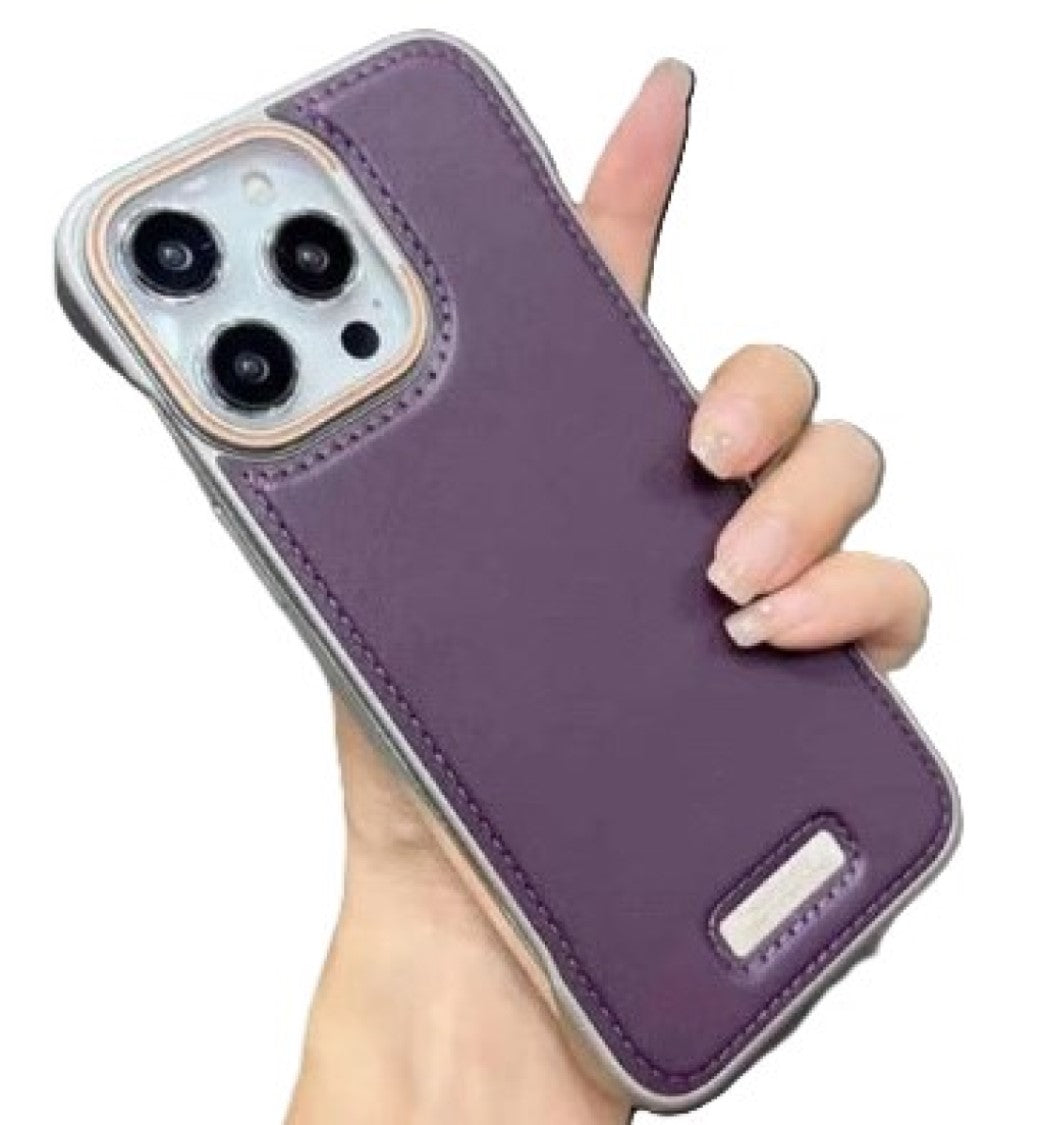 Leather with border Chrome