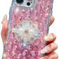 Luxury Phone Case for iPhone 16 plus  | Rhinestone | Transparent | Diamond Crystals | Handmade Compatible with iPhone 16 plus only (White Rhinestones)