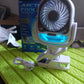Air Portable Fan, Grip Go 3 Speed Small Fan, Great Stroller Fan, Travel or Desk Fan, Cordless Personal Evaporative Air Cooler, Universal Clamp for Indoor & Outdoor Use, 360 Degree Head Swivel, LED Color Changing Light