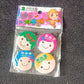 Cute Cartoon Face Erasers for School & Stationery Use (4 Pc)
