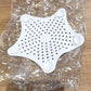 White Silicone Star Shaped Sink Filter Bathroom Hair Catcher Drain Strainers for Basin