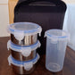 Compact Stainless Steel Airtight Lunch Box Set - 4 pcs (3 Leakproof Containers and 1 Bottle)