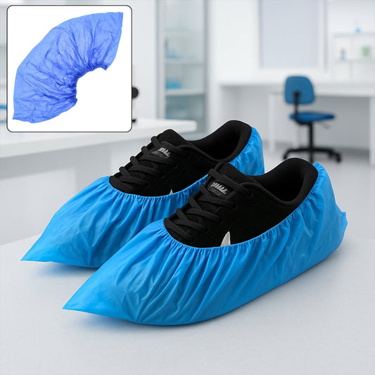 Type Plastic Elastic Top Disposable Shoe Cover for Rainy Season (50 Pairs)