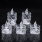12 Pcs Flameless and Smokeless Decorative Acrylic Candles Transparent Led Tea Light Candle for Gifting, House, Diwali, Christmas, Festival, Events Decor Candles, Diwali