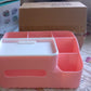 6-Compartment Desk Organizer – Multi-Function Storage for Tissue, Stationery, Remote & Mobile (Home/Office)