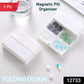 Magnetic Pill Organizer, 7 Compartments Portable Pill Case Travel Pill Organizer, Folding Design Pill Box for Purse Pocket to Hold Vitamins, Cod Liver Oil, Supplements, Medicine Box (1 Pc)