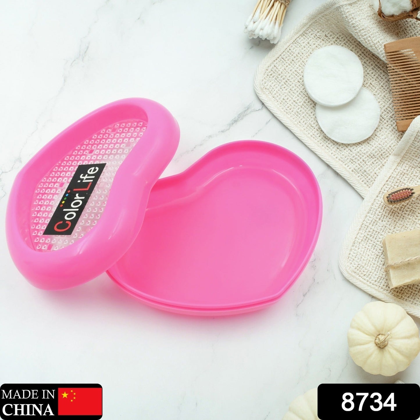 Bathroom Accessories Plastic Soap Case / Soap Dish / Soap Stand, Plastic Soap Case Soap Holder Soap Dish For Bathroom Kitchen Sink ,Sabudani (Oval / Heart Shape Soap case / 1 pc )