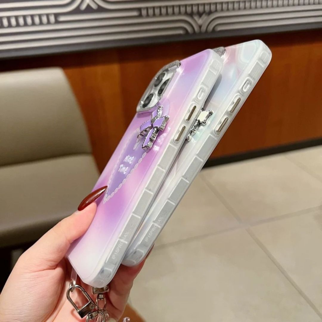 Bow Bling Heart with Free Charm - iPhone 15 pro max