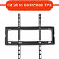 TV Wall Bracket Mount Slim Monitor Stand for 26 x 63, LCD LED 3D plasma Flat TVs Full Motion Heavy-Duty Wall Bracket, Sturdy and Strong Flat Screen Design TV Wall Mount (46cmx20cm)